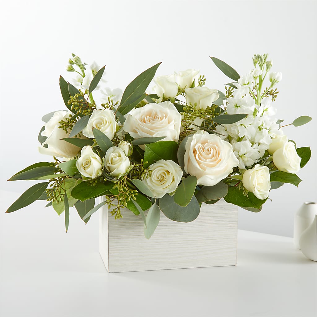 Fresh Linen Box Bouquet – Boston City Florist, Boston MA