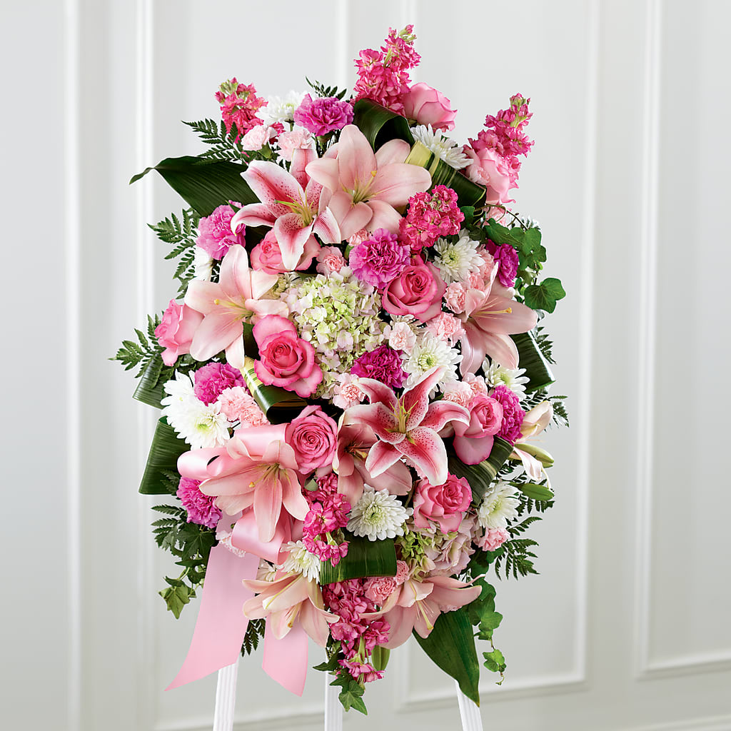 Comforting Standing Spray – Boston City Florist, Boston MA