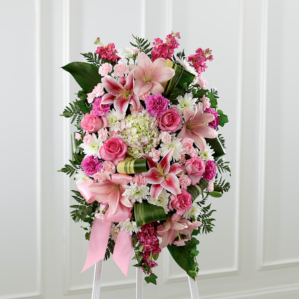 Comforting Standing Spray – Boston City Florist, Boston MA