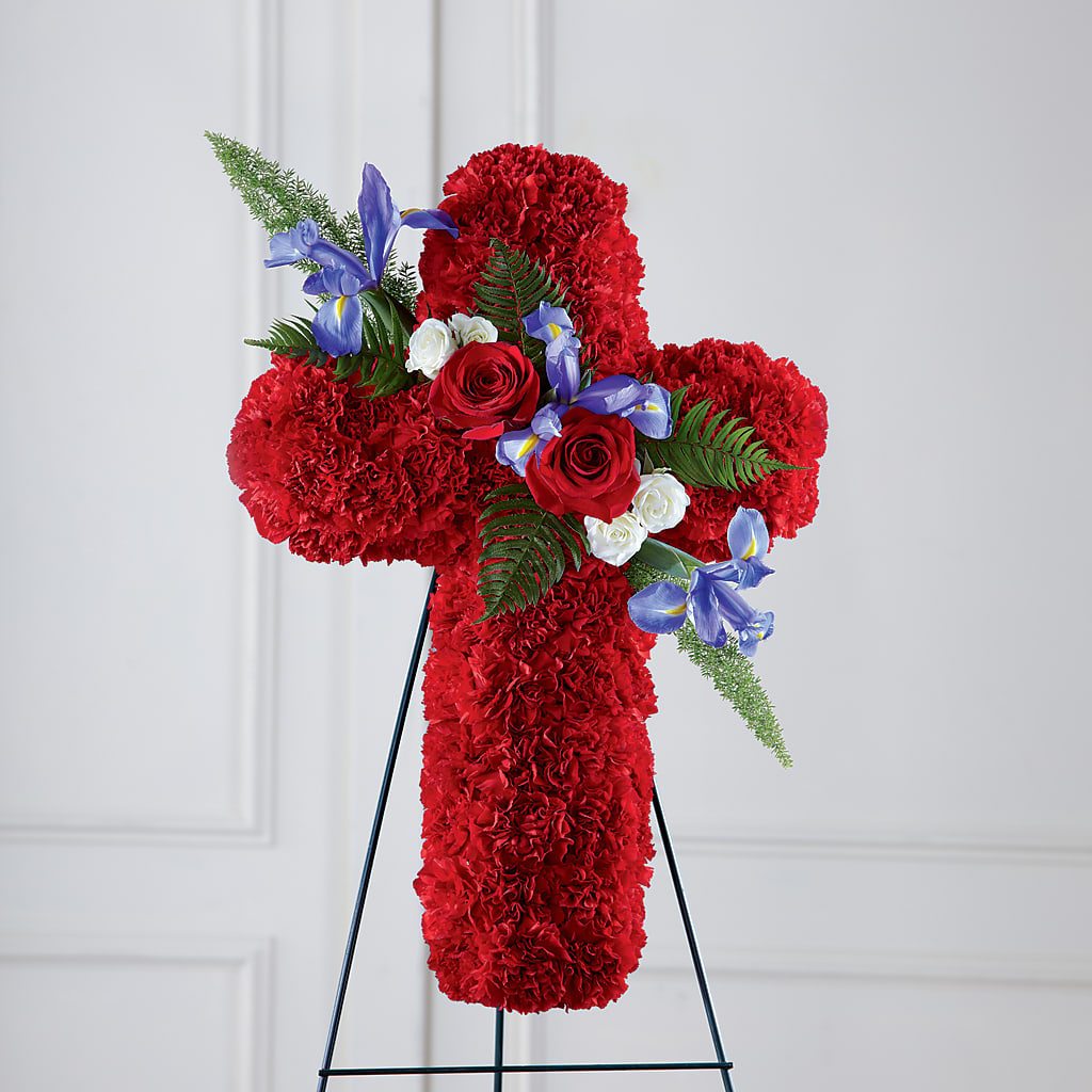 Faithful Hero Floral Cross – Boston City Florist, Boston MA