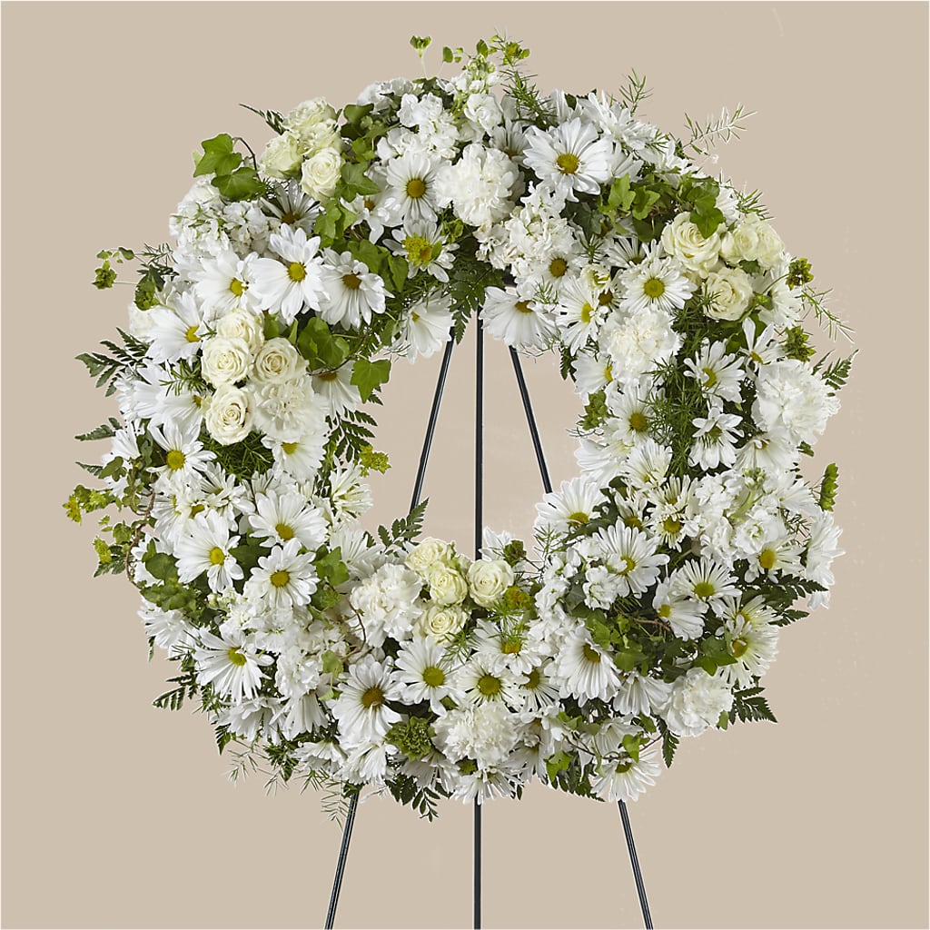 Faithful Wishes Wreath – Boston City Florist, Boston MA
