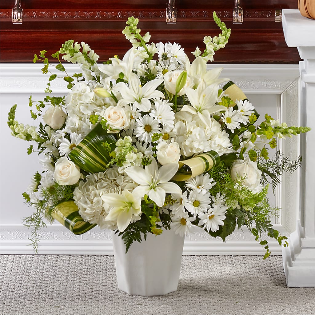 Thoughts of Tranquility Floor Basket – Boston City Florist, Boston MA