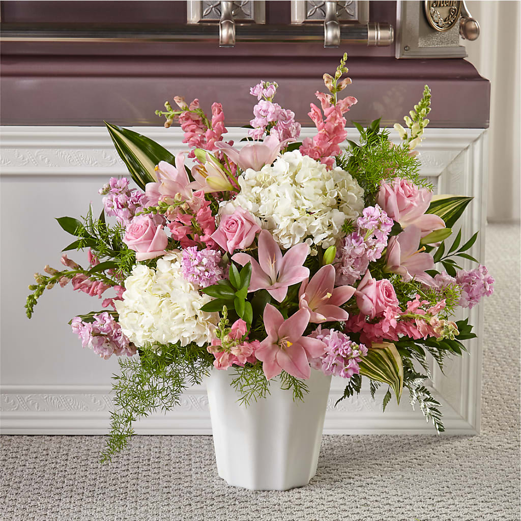 Simply Serene Floor Basket – Boston City Florist, Boston MA