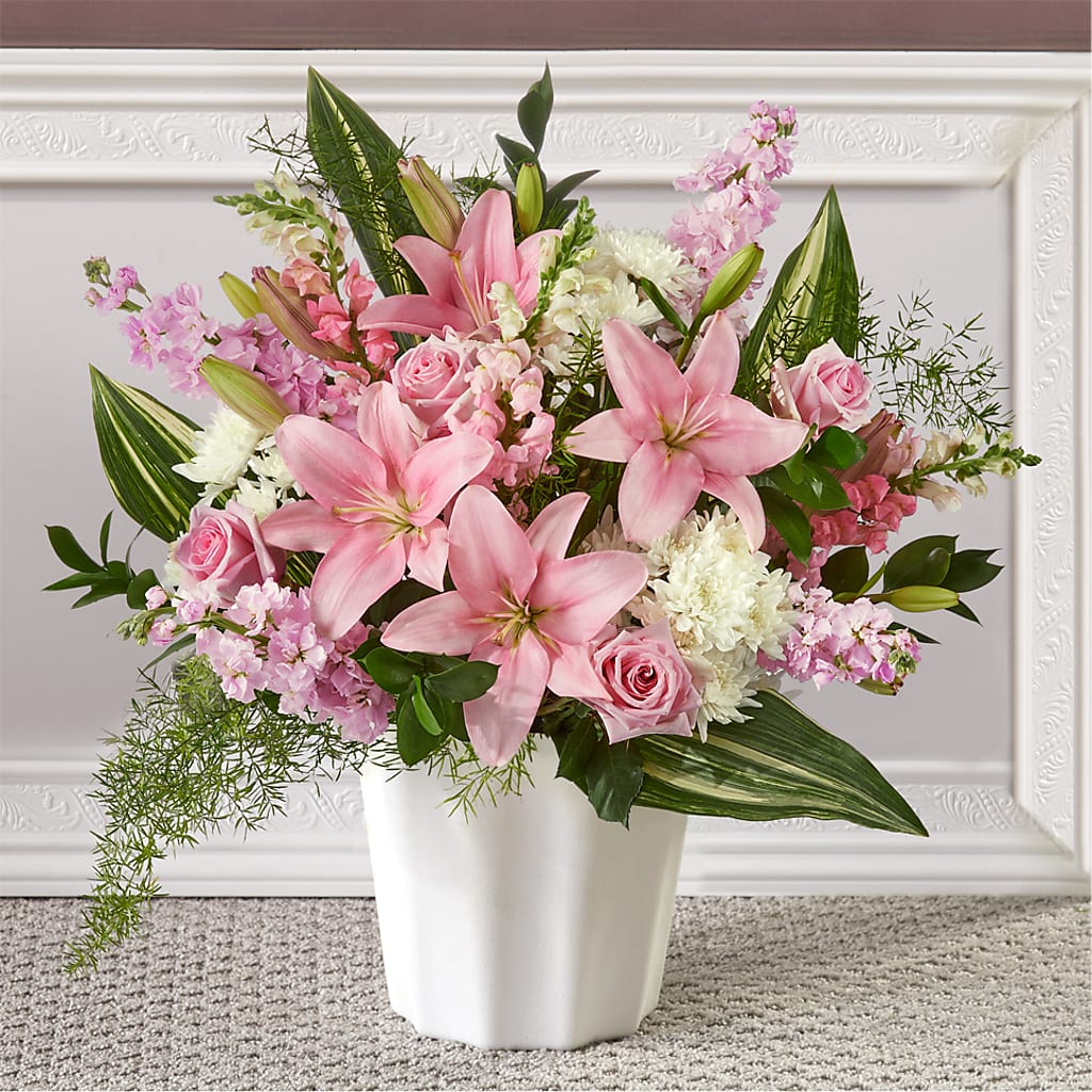 Simply Serene Floor Basket – Boston City Florist, Boston MA
