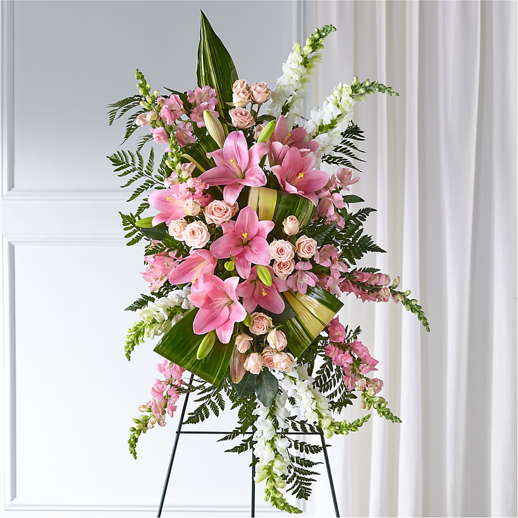 Elegant Embrace Standing Spray – Boston City Florist, Boston MA