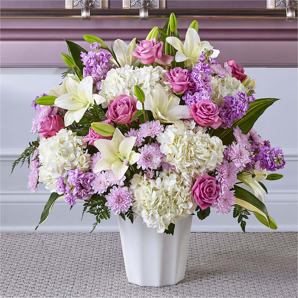 Heaven Sent Floor Basket – Boston City Florist, Boston MA