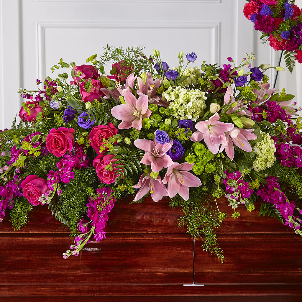 Radiant Tribute Casket Spray – Boston City Florist, Boston MA