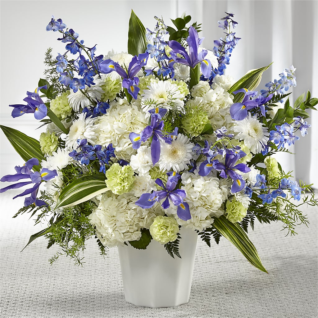 Soft Serenity Floor Basket – Boston City Florist, Boston MA