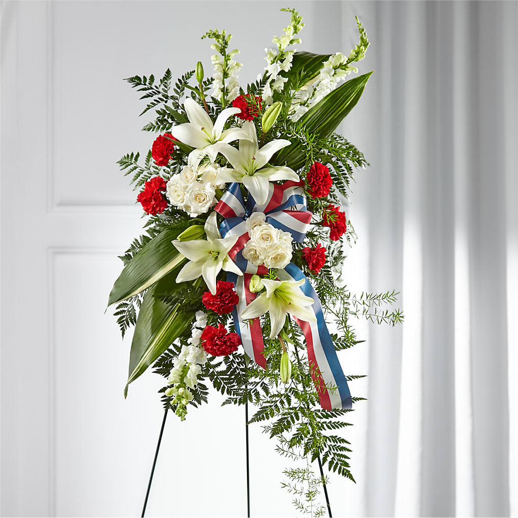 Stars of Life Standing Spray – Boston City Florist, Boston MA