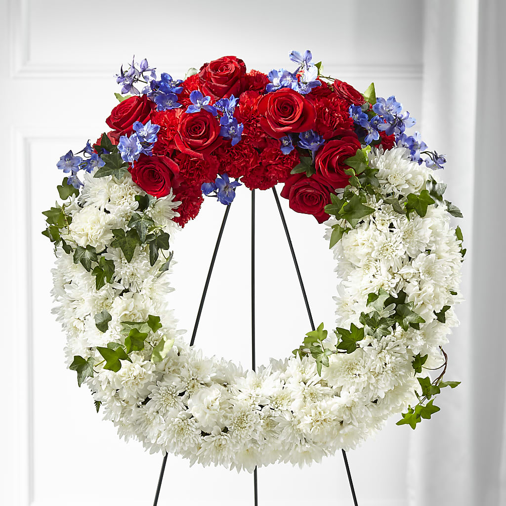 Patriotic Passion Wreath – Boston City Florist, Boston MA