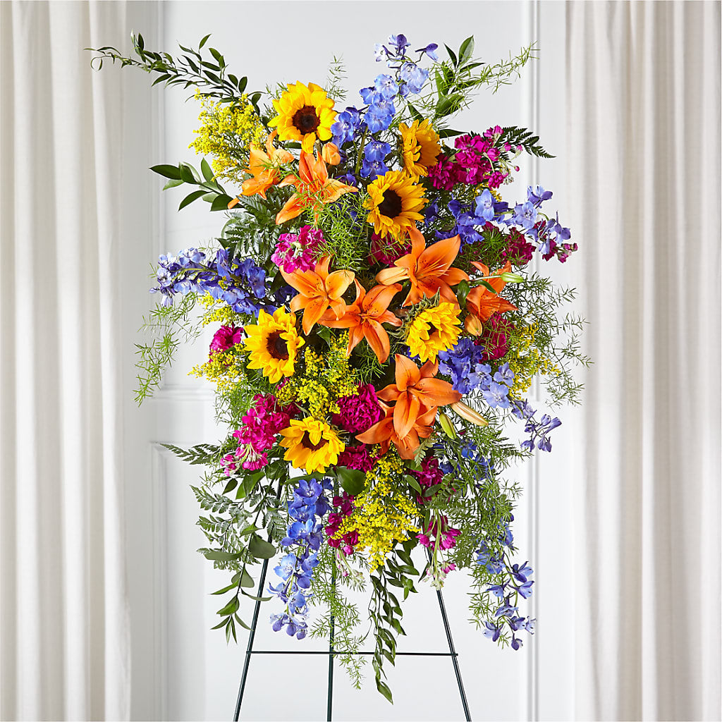 Sunlit Memories Standing Spray (Standard) – Boston City Florist, Boston MA