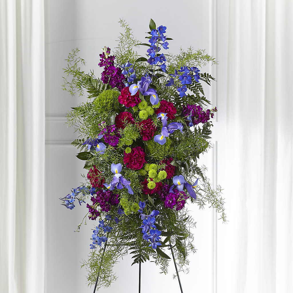 Heavenly Skies Standing Spray – Boston City Florist, Boston MA