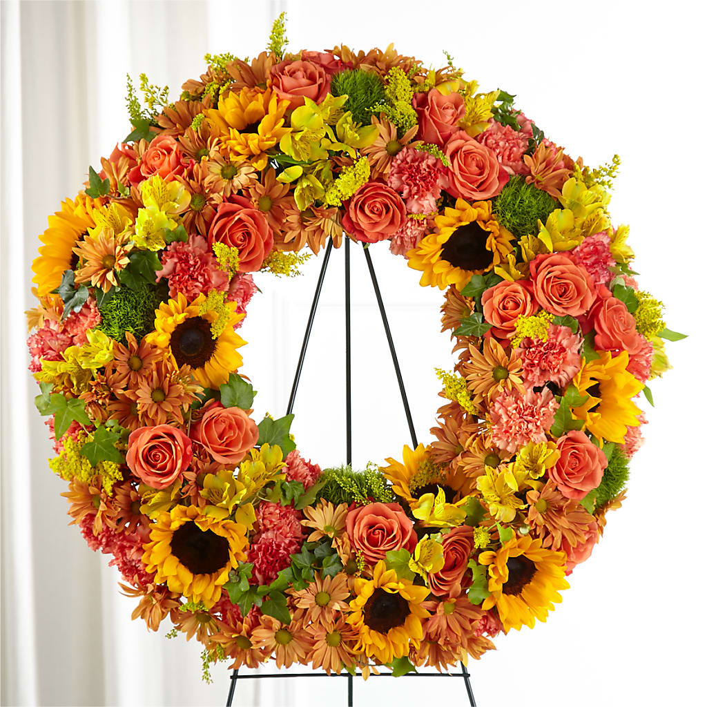 Autumnal Memories Wreath (Standard) – Boston City Florist, Boston MA