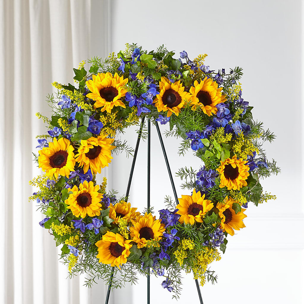 Bright Rays Wreath – Boston City Florist, Boston MA