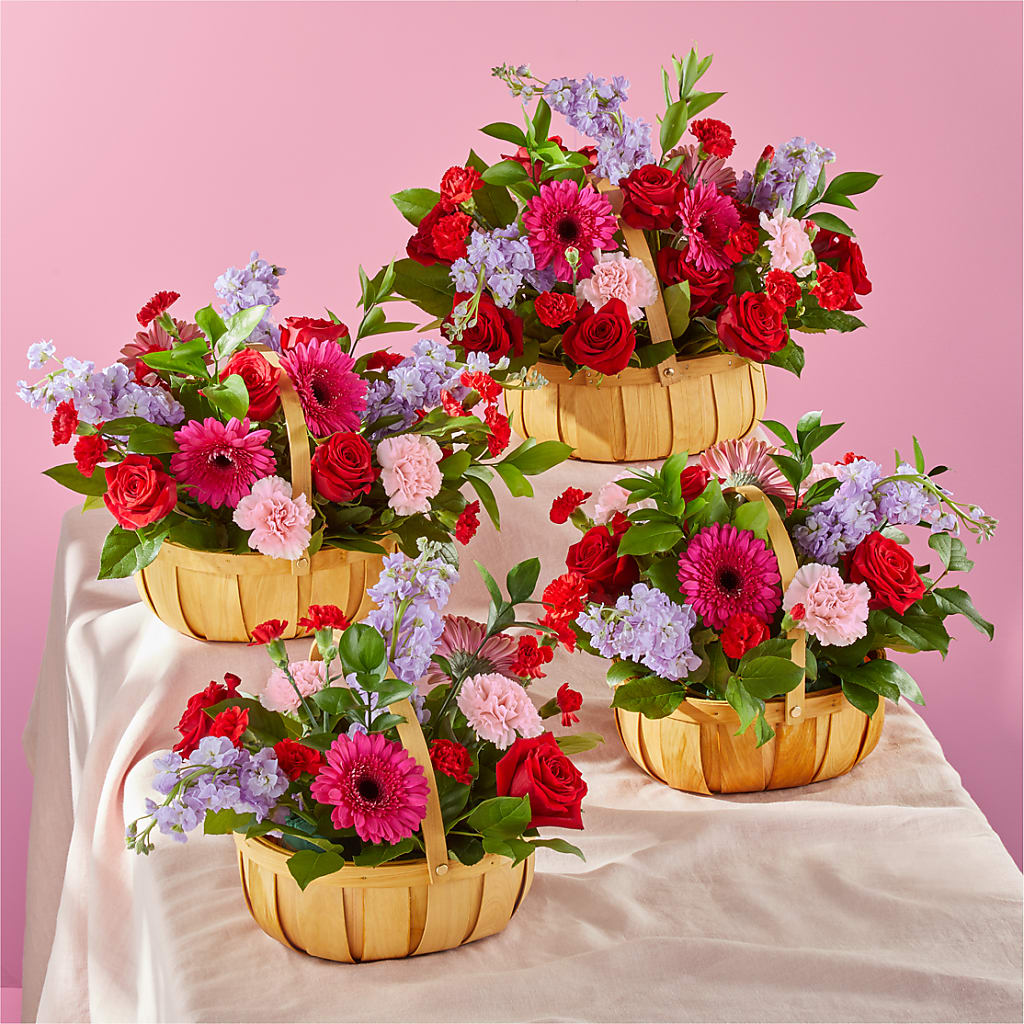 Pink Picnic Basket – Boston City Florist, Boston MA