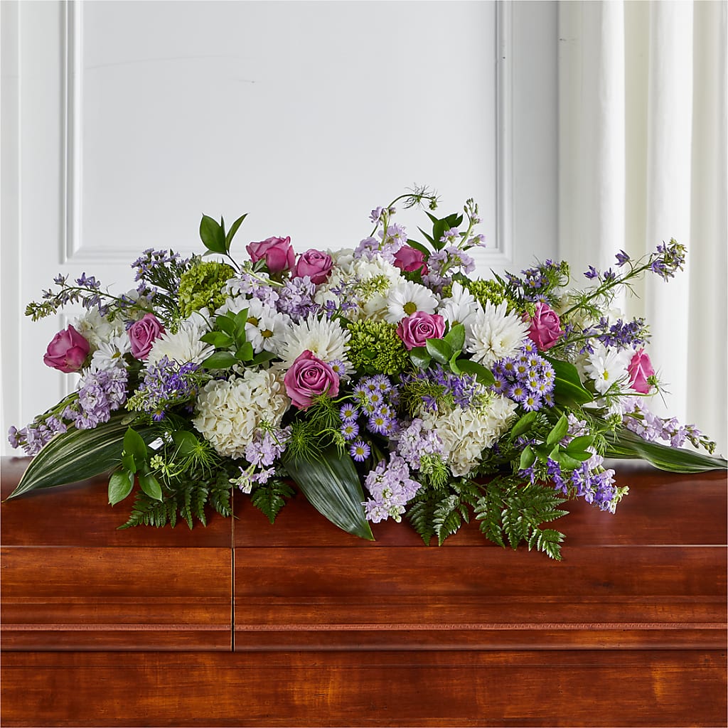 Meadows of Serenity Casket Spray – Boston City Florist, Boston MA