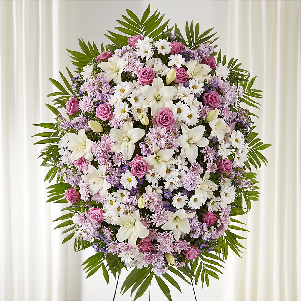 Surrounded by Love Standing Spray – Boston City Florist, Boston MA