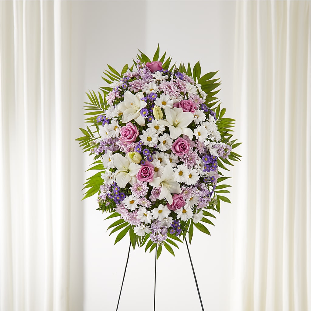 Surrounded by Love Standing Spray – Boston City Florist, Boston MA