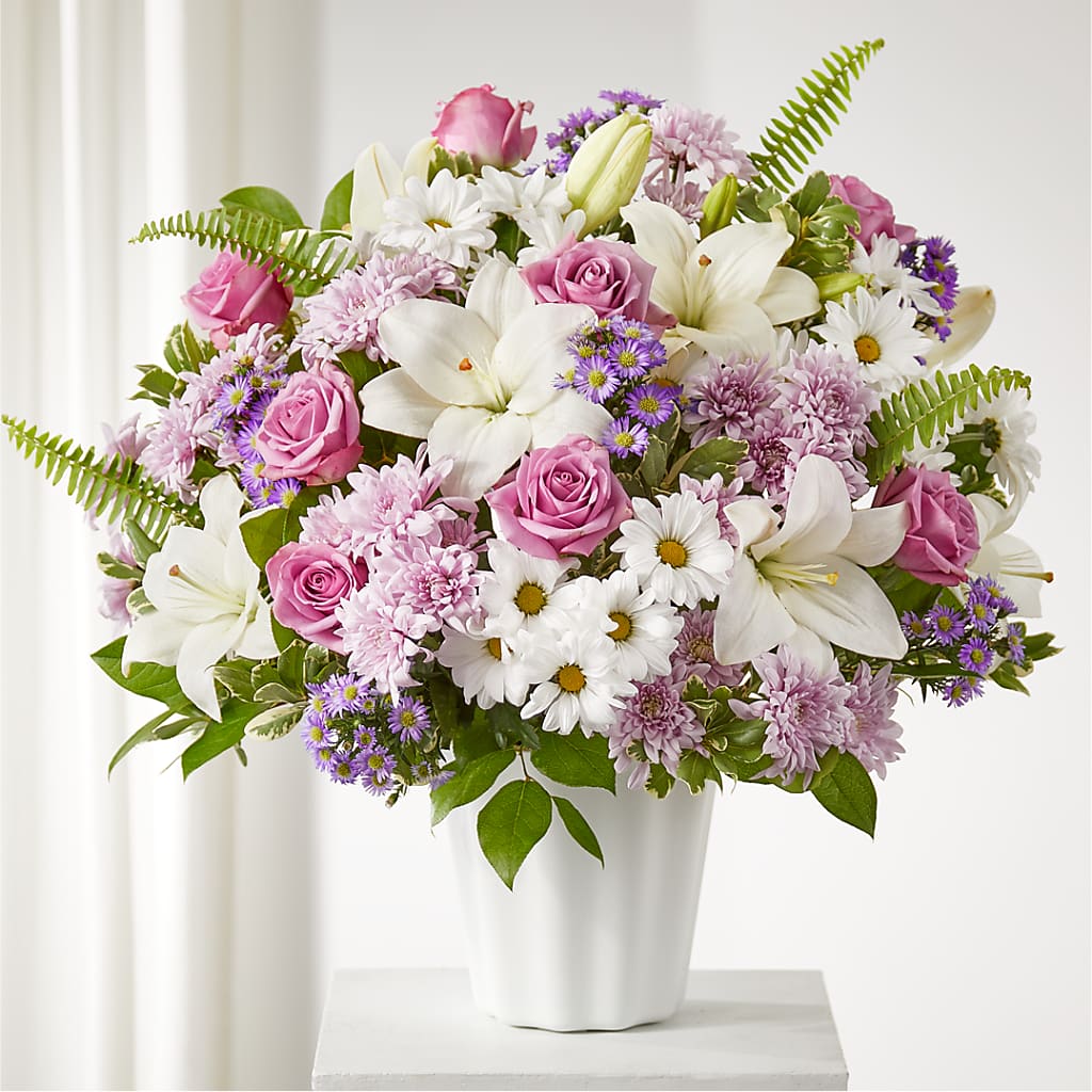 Warmest Thoughts Tabletop Basket – Boston City Florist, Boston MA