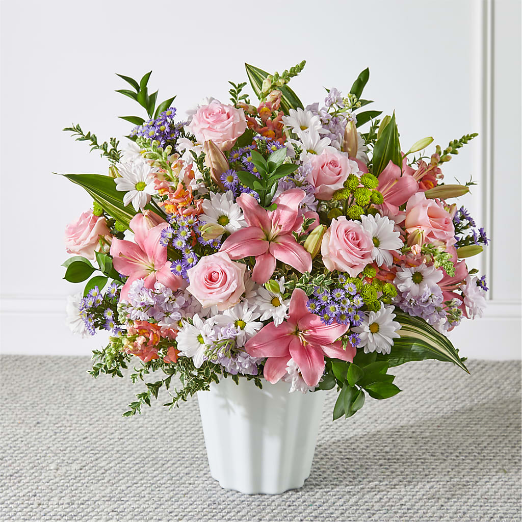 Abundant Compassion Floor Basket – Boston City Florist, Boston MA