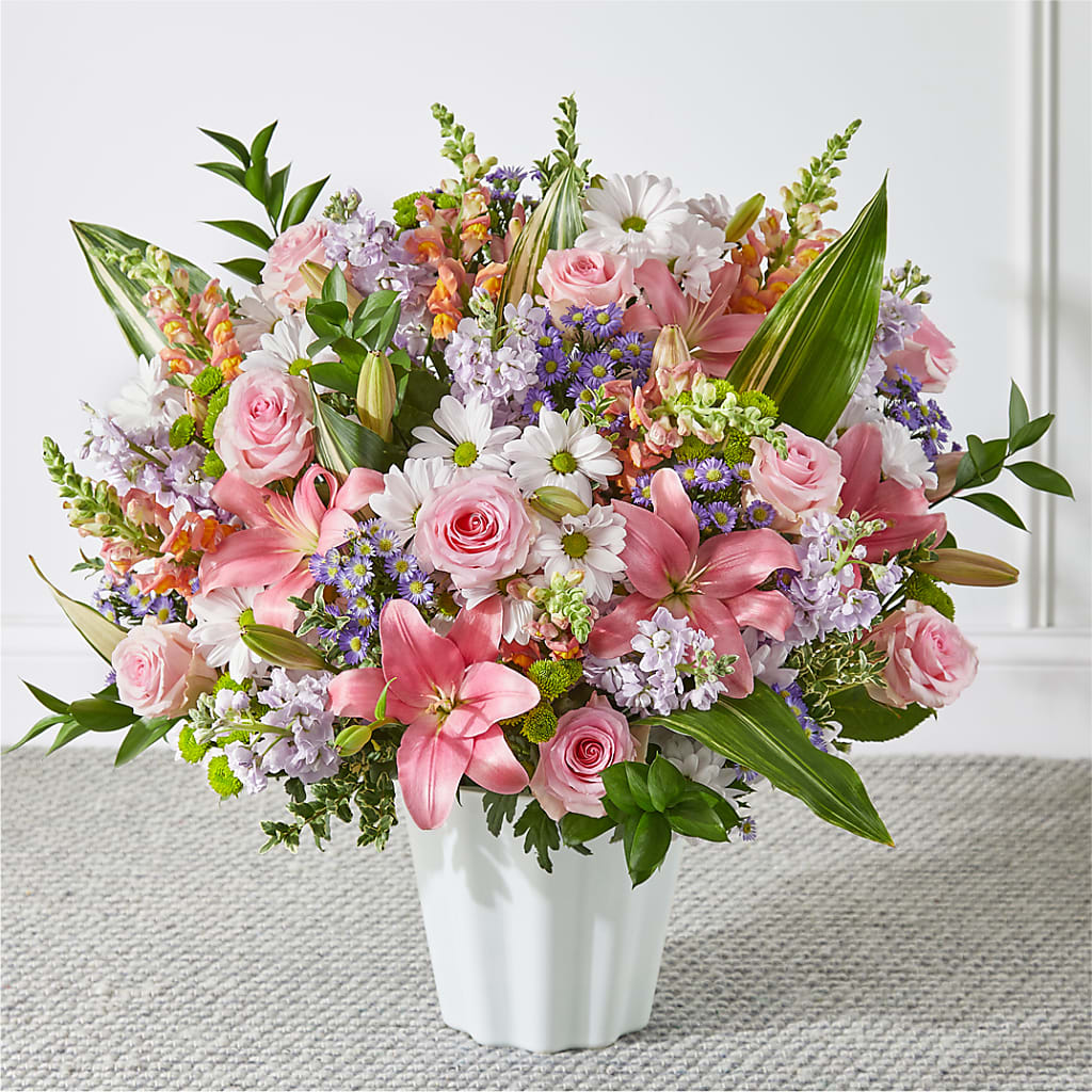 Abundant Compassion Floor Basket – Boston City Florist, Boston MA