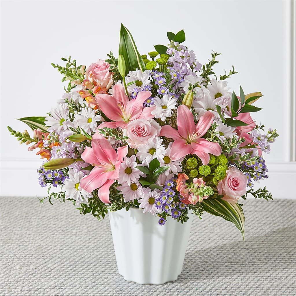 Abundant Compassion Floor Basket – Boston City Florist, Boston MA