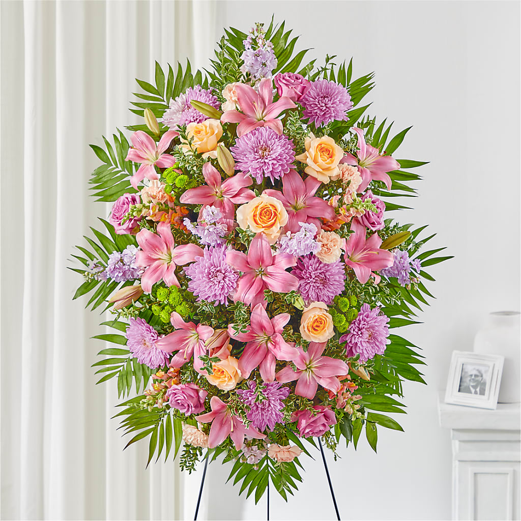 Love & Light Standing Spray – Boston City Florist, Boston MA