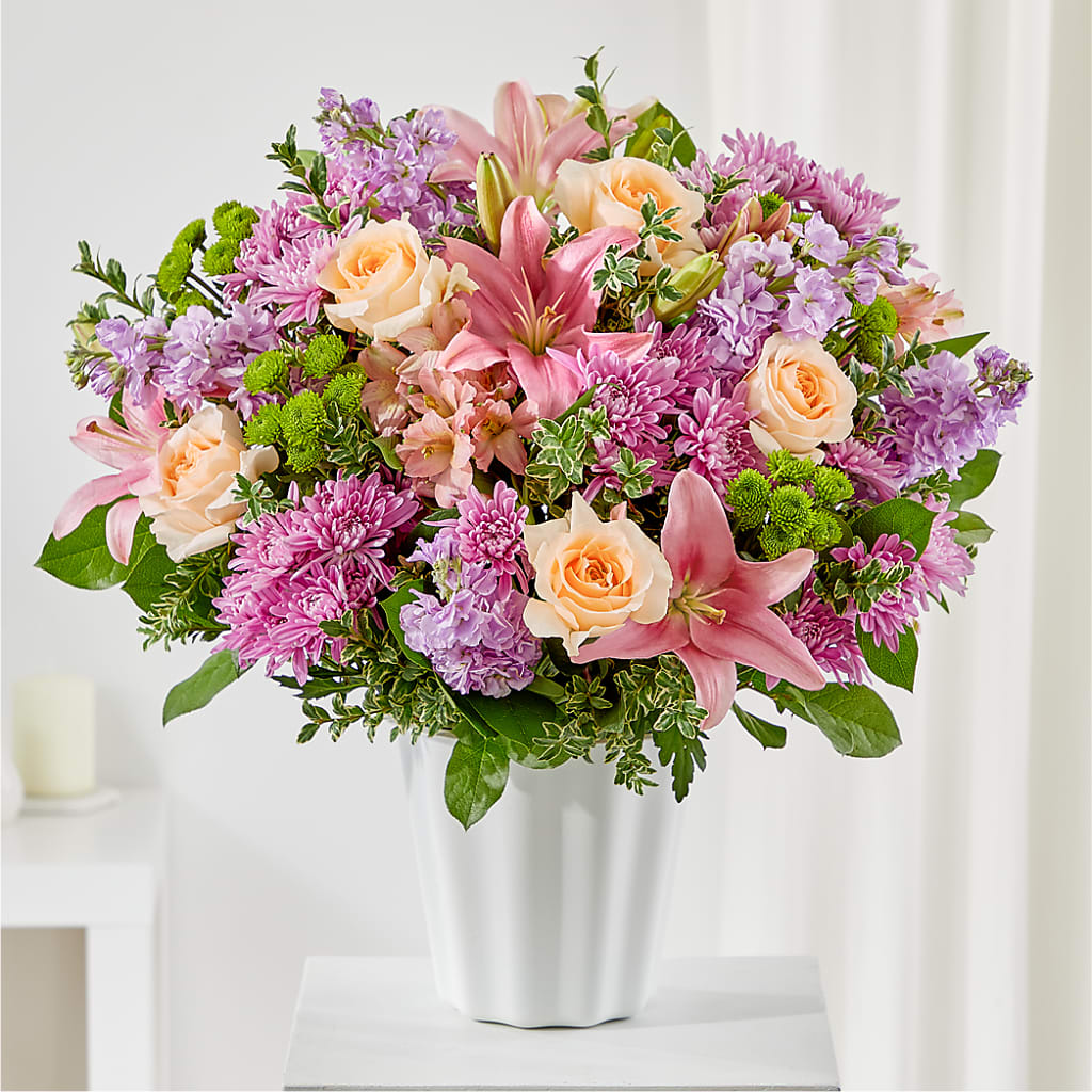 Supportive Embrace Tabletop Basket – Boston City Florist, Boston MA