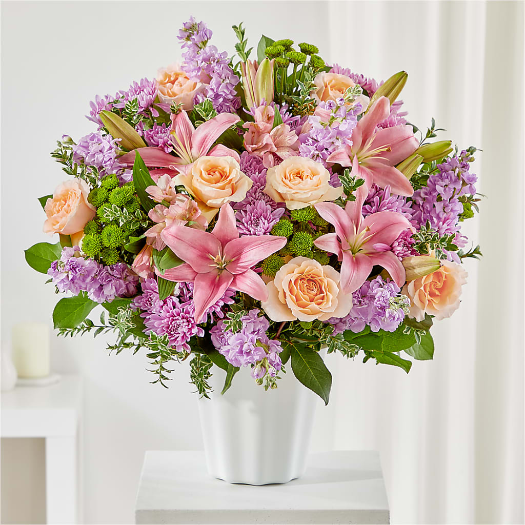 Supportive Embrace Tabletop Basket – Boston City Florist, Boston MA