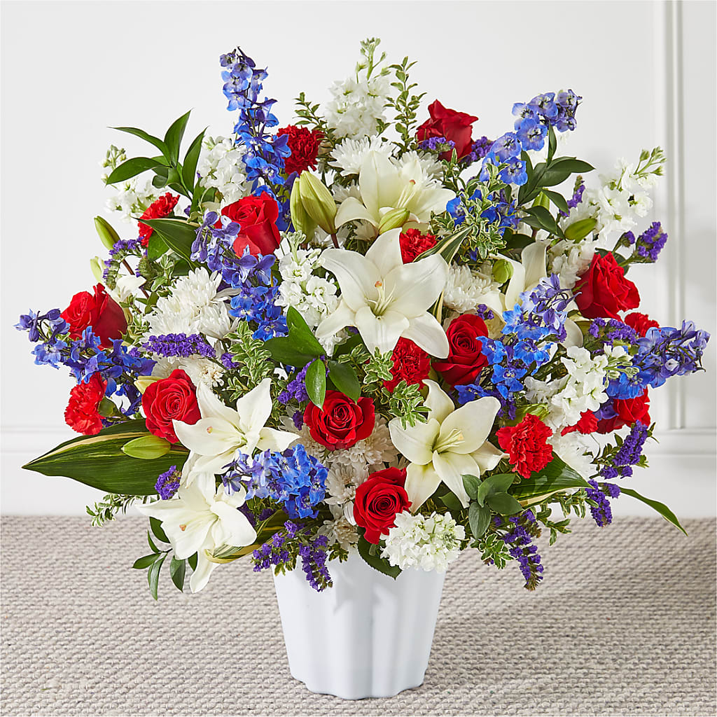 Consoled Floor Basket – Boston City Florist, Boston MA