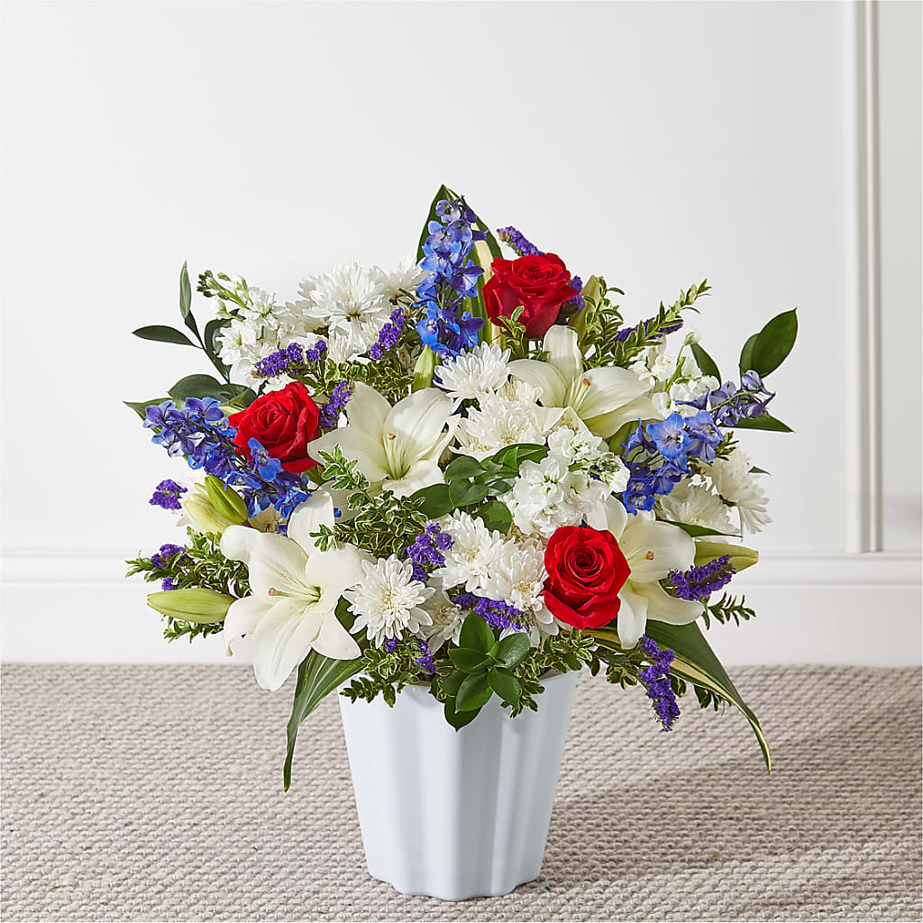 Consoled Floor Basket – Boston City Florist, Boston MA