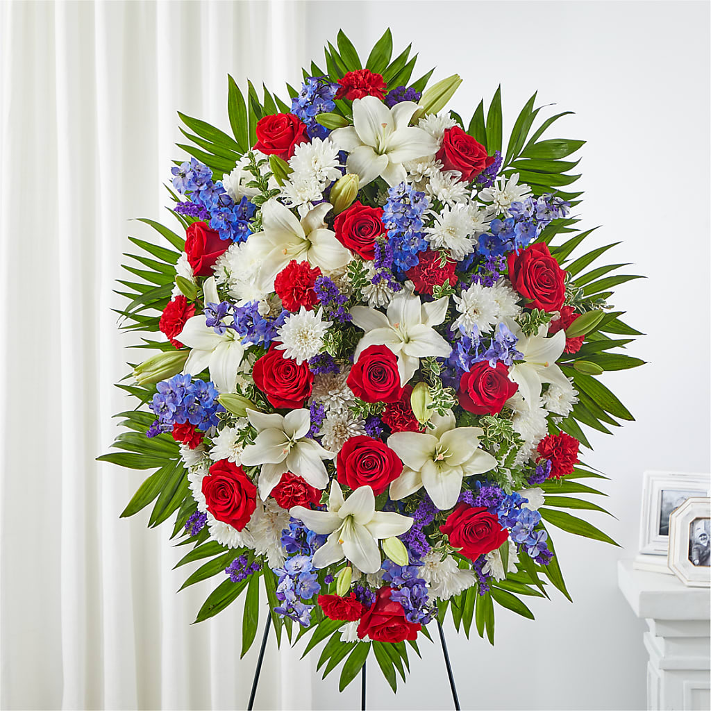 Cherished Service Standing Spray – Boston City Florist, Boston MA