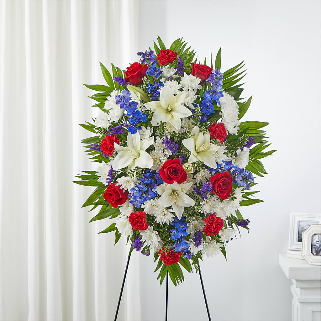 Cherished Service Standing Spray – Boston City Florist, Boston MA