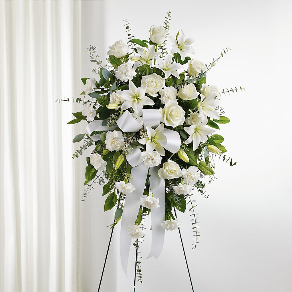 With Care Standing Spray – Boston City Florist, Boston MA