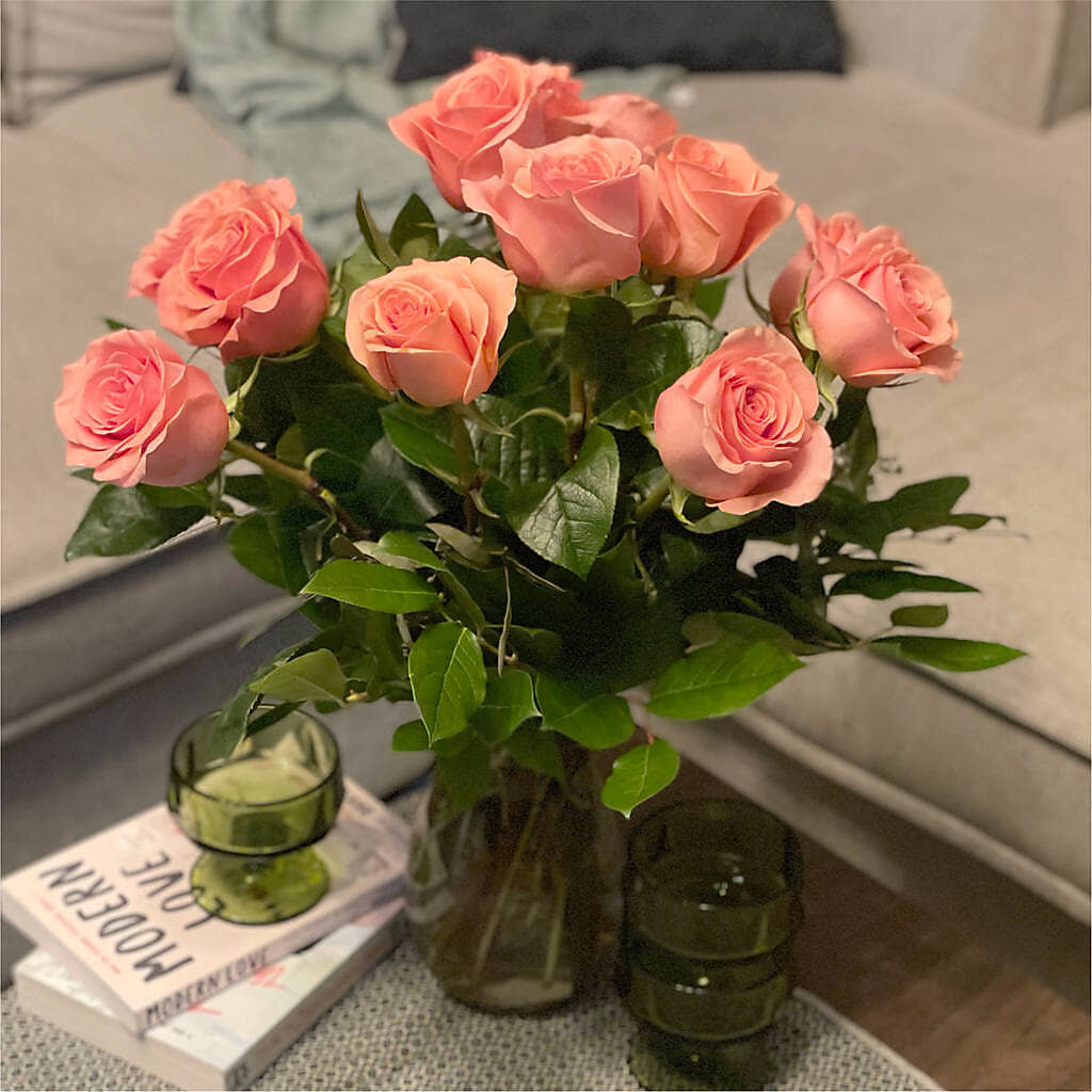 Long Stem Pink Rose Bouquet –  Boston City Florist, Boston MA