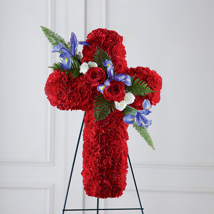 Faithful Hero Floral Cross –  Boston City Florist, Boston MA
