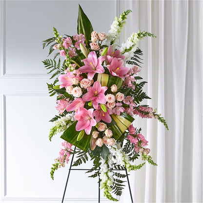 Elegant Embrace Standing Spray –  Boston City Florist, Boston MA