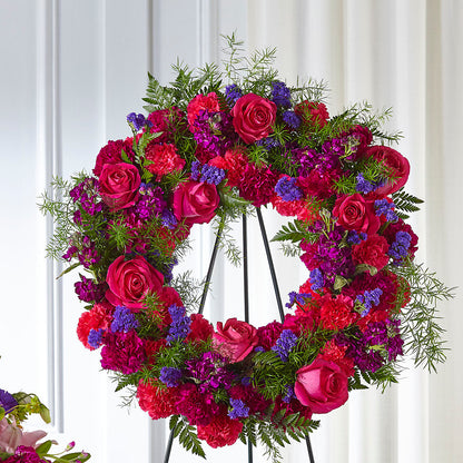 Calming Colors Wreath –  Boston City Florist, Boston MA