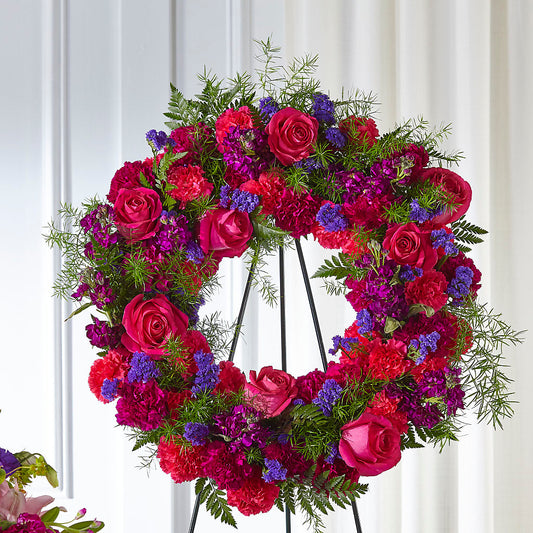 Calming Colors Wreath –  Boston City Florist, Boston MA