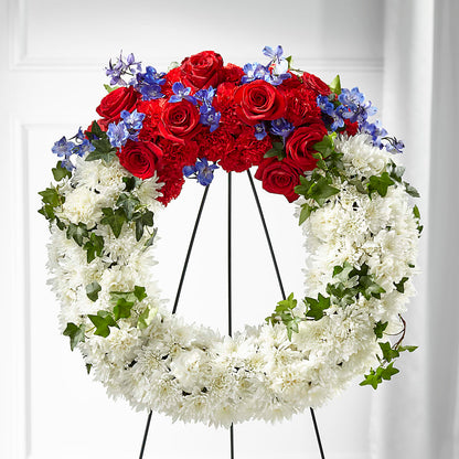 Patriotic Passion Wreath –  Boston City Florist, Boston MA