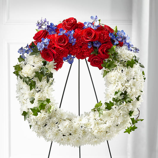 Patriotic Passion Wreath –  Boston City Florist, Boston MA