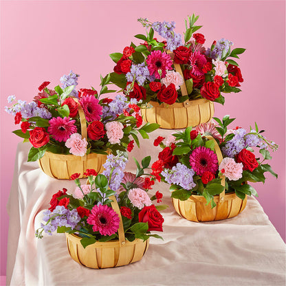 Pink Picnic Basket –  Boston City Florist, Boston MA