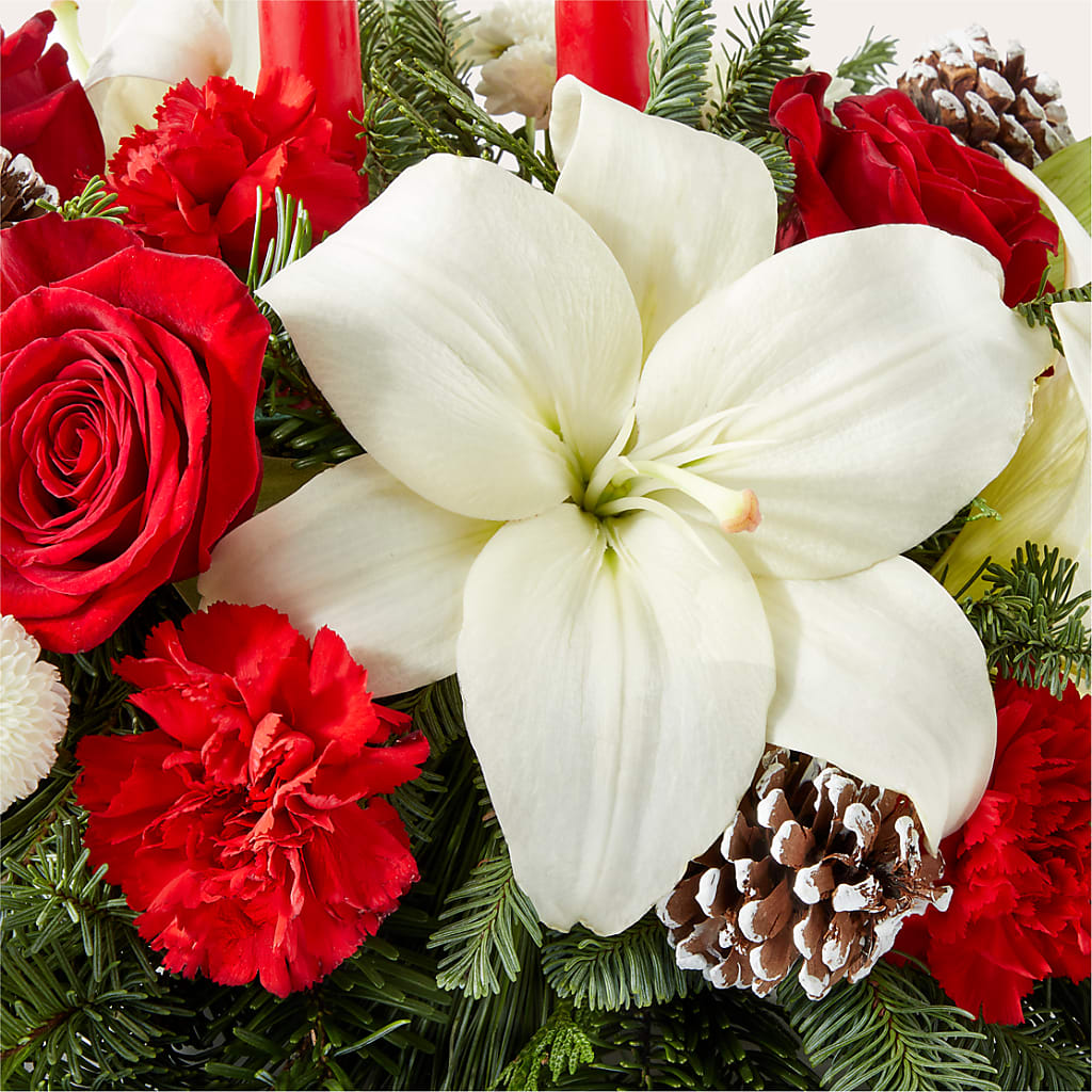 Seasonal Festivities Centerpiece –  Boston City Florist, Boston MA
