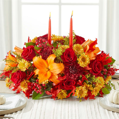 Autumn's Embrace Centerpiece –  Boston City Florist, Boston MA